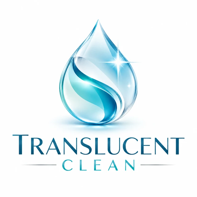 Translucent Clean glass droplet logo